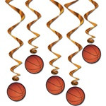 Basketball Whirls (5/pkg)