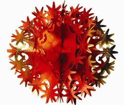 Gold, Orange, and Red Star Ball