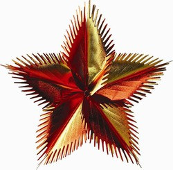 Gold, Orange, Red Leaf Starburst - 16 in