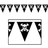 Jolly Roger Pennant Banner, 12 ft