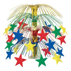 Multi Colored Star Cascade Centerpiece