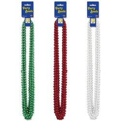 Christmas Party Beads - Select Color (12/pkg)