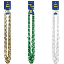 St. Patrick's Day Party Beads - Select Color (12/pkg)