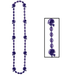 Purple Football Helmet Beads (1/pkg)