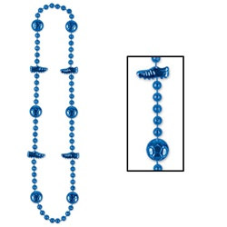 Blue Soccer Beads (1/pkg)