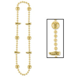 Gold Soccer Beads (1/pkg)