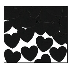 Black Fanci-Fetti Hearts (1oz/pkg)