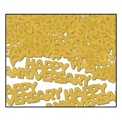 Gold Happy Anniversary Fanci-Fetti