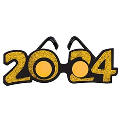 "2024" Glittered Plastic Eyeglasses