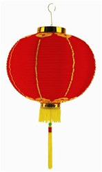Oriental Lantern w/Tassel, 16 in
