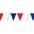 Red White Blue Outdoor Pennant Banner, 120 feet