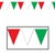 Red, White, and Green Outdoor Pennant Banner, 120 ft