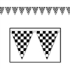 Checkered Outdoor Pennant Banner, 120 ft