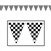 Checkered Outdoor Pennant Banner, 30 ft