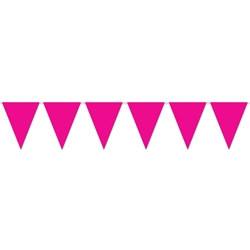 Cerise Indoor/Outdoor Pennant Banner