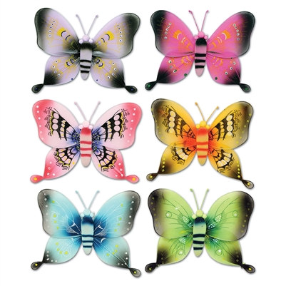 Assorted 3-D Nylon Butterflies (17½ inch)