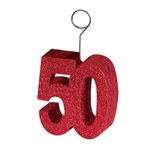 Glittered 50th Photo/Balloon Holder