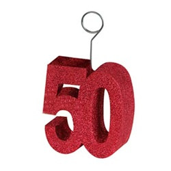 Glittered 50th Photo/Balloon Holder