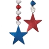 Patriotic Foil Star Danglers