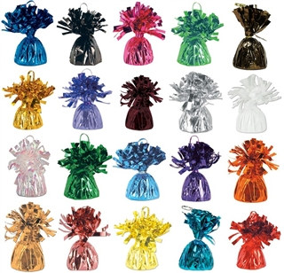 Metallic Wrapped Balloon Weight (choose color)