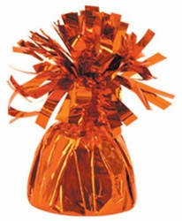 Orange Metallic Wrapped Balloon Weight, 6 ounces