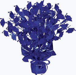 Blue Graduate Cap Gleam 'N Burst Centerpiece