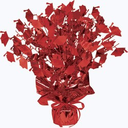 Red Graduate Cap Gleam N Burst Centerpiece