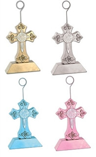 Cross Photo/Balloon Holder (Choose Color)