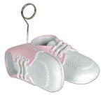 Pink Baby Shoes Photo/Balloon Holder