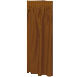 Chocolate Brown Plastic Table Skirting