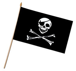 Rayon Pirate Flag (11 in x 18 in)