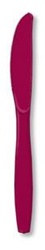 Burgundy Plastic Knives (24/pkg)