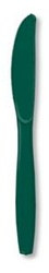 Hunter Green Plastic Knives (24/pkg)
