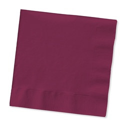 Burgundy Beverage Napkins (50/pkg)