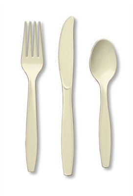 Ivory Assorted Cutlery (24/pkg)