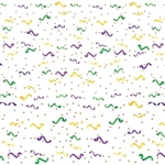 Mardi Gras Confetti and Serpentine Border