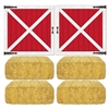 Barn Loft Door & Hay Bale Props (6/pkg)