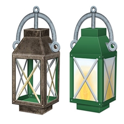 Our 3-D Lantern Centerpiece will make for an excellent table centerpiece for your next western party. Printed to look like an early 1900's oil lantern, the card stock centerpiece measures 11 inches tall after simple assembly.