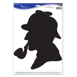This silhouette Sherlock Peel 'N Place is the perfect wall decoration for a murder mystery party. This large sticker is easy to use, removable and will adhere to most smooth surfaces. Comes one per package.
