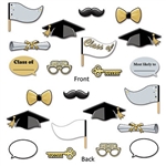 Picture your guests with our Graduation Photo Fun Signs! Grab a photo prop or two and have someone snap your photo for some fun memories. The props measure anywhere from 7 inches to 12.25 inches and there are 11 pieces in the package.