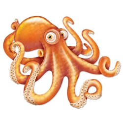 Our Jointed Octopus is printed on card stock, measures 32 inches, comes completely assembled and has jointed tentacles! Go ahead and pose his arms how you'd like! It's fun for everyone!  Comes one per package.