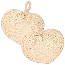 Enjoy a strawberry daiquiri poolside on a warm summer day and make sure you stay cool by fanning yourself with one of these natural Raffia Fans. Comes two fans per package.