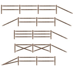 Split Rail Fence Party Props (11/pkg)