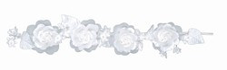 Elite Collection White Rose Blossom Tie-Backs
