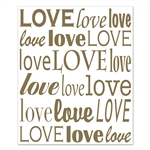 Love your next party by decorating the wall with this "Love" Insta-Mural! It's a complete wall decoration that measures a whopping five feet by six feet. The insta-mural sports a white background with the word "love" written in different gold fonts.