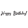 Foil Happy Birthday Streamer - Black