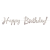 Foil Happy Birthday Streamer - Silver