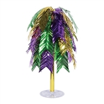 Your table-tops will glitter and shine with our Gold Metallic Cascade Centerpiece in Green, Gold & Purple! This easy to assemble accessory adds a beautiful focal point to add interest and class to your next event.