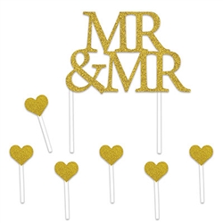 Love is special wherever you find it, celebrate your vows with our Mr & Mr Cake Topper!