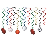 Decorating for a multi-sports themed party or event?  Our Sports Whirls are just what you're looking for!  12 pieces per package, completely assembled and easy to hang.